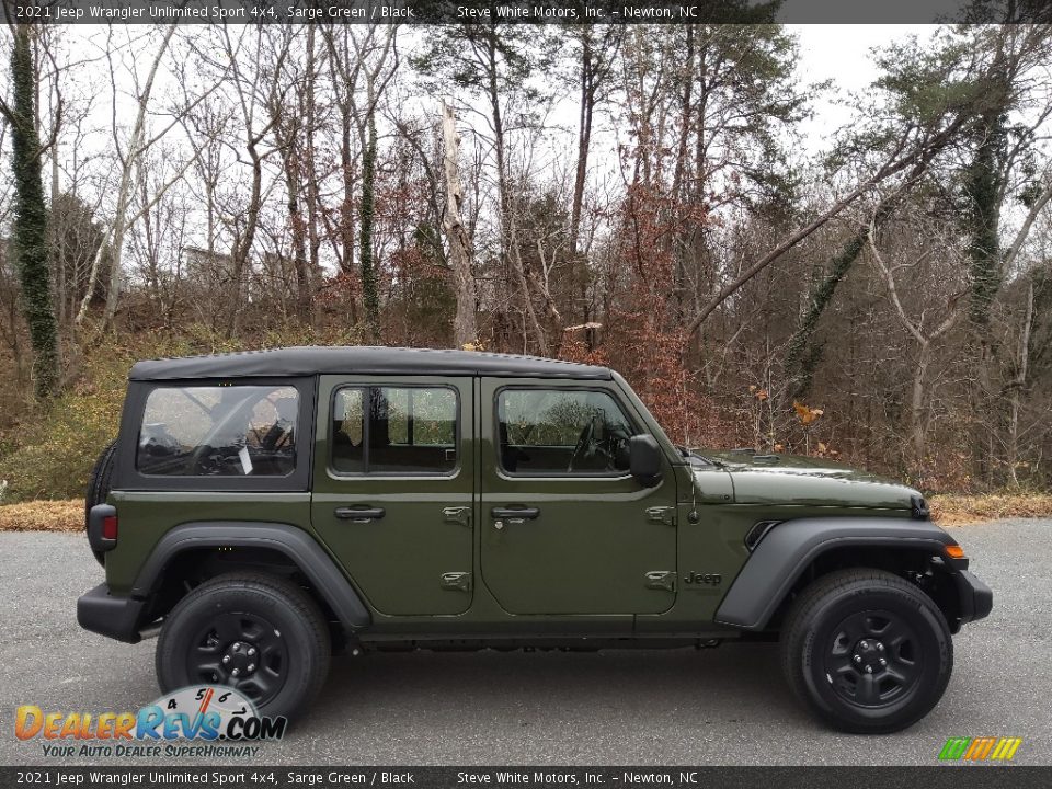 2021 Jeep Wrangler Unlimited Sport 4x4 Sarge Green / Black Photo #5