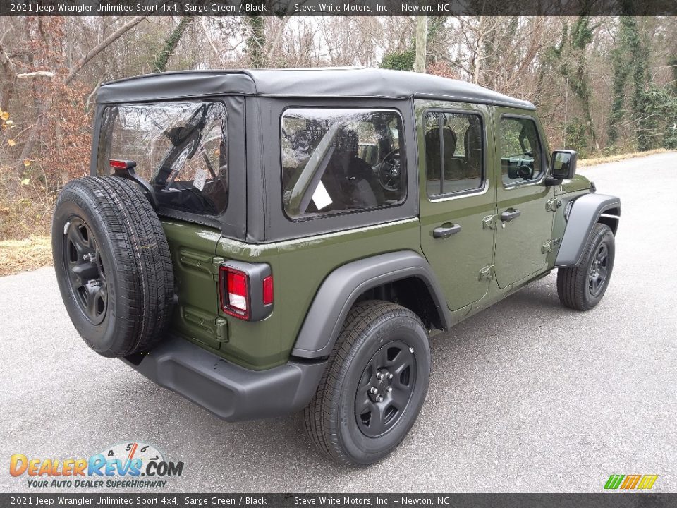 2021 Jeep Wrangler Unlimited Sport 4x4 Sarge Green / Black Photo #6