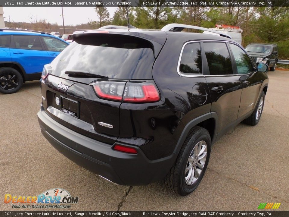 2021 Jeep Cherokee Latitude Lux 4x4 Sangria Metallic / Ski Gray/Black Photo #5