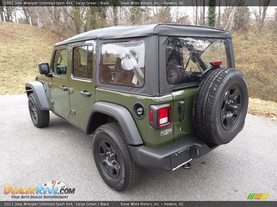 2021 Jeep Wrangler Unlimited Sport 4x4 Sarge Green / Black Photo #8