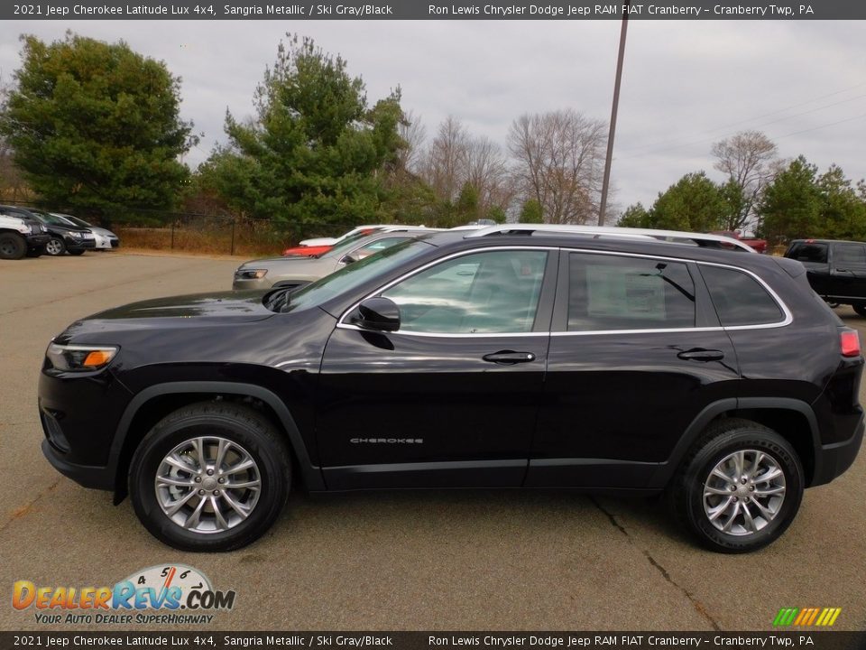 2021 Jeep Cherokee Latitude Lux 4x4 Sangria Metallic / Ski Gray/Black Photo #9