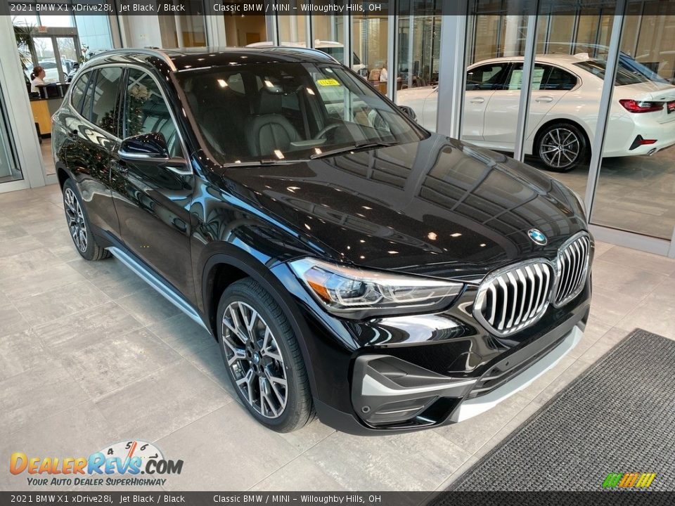 2021 BMW X1 xDrive28i Jet Black / Black Photo #1