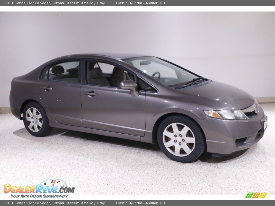 2011 Honda Civic LX Sedan Urban Titanium Metallic / Gray Photo #1