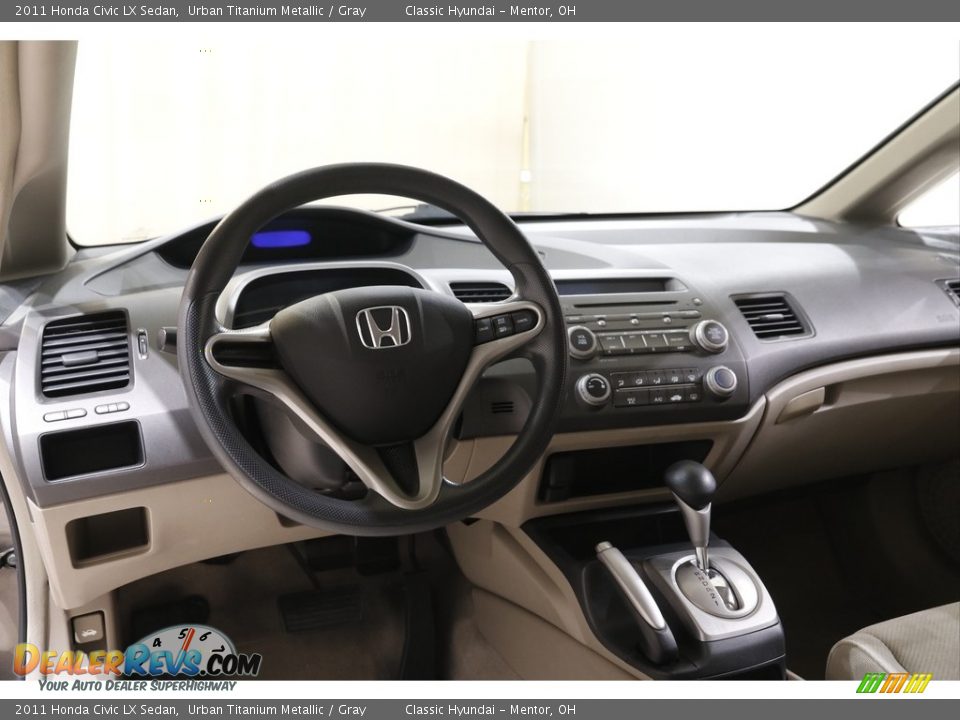 2011 Honda Civic LX Sedan Urban Titanium Metallic / Gray Photo #6