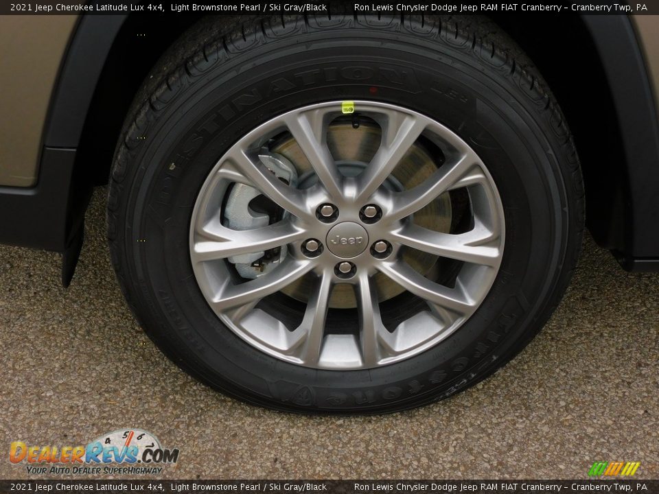 2021 Jeep Cherokee Latitude Lux 4x4 Light Brownstone Pearl / Ski Gray/Black Photo #10
