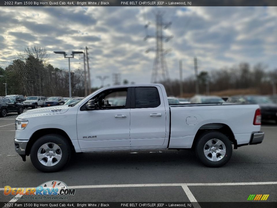 2022 Ram 1500 Big Horn Quad Cab 4x4 Bright White / Black Photo #3