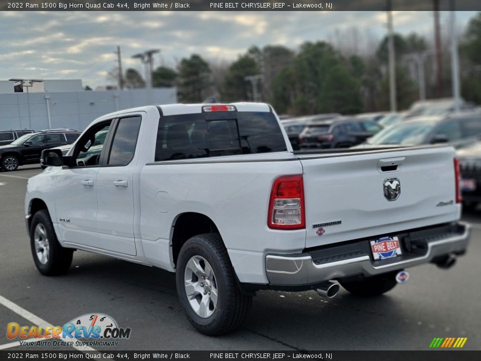 2022 Ram 1500 Big Horn Quad Cab 4x4 Bright White / Black Photo #4