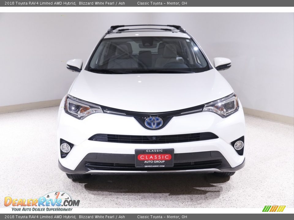 2018 Toyota RAV4 Limited AWD Hybrid Blizzard White Pearl / Ash Photo #2