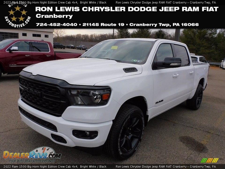 2022 Ram 1500 Big Horn Night Edition Crew Cab 4x4 Bright White / Black Photo #1