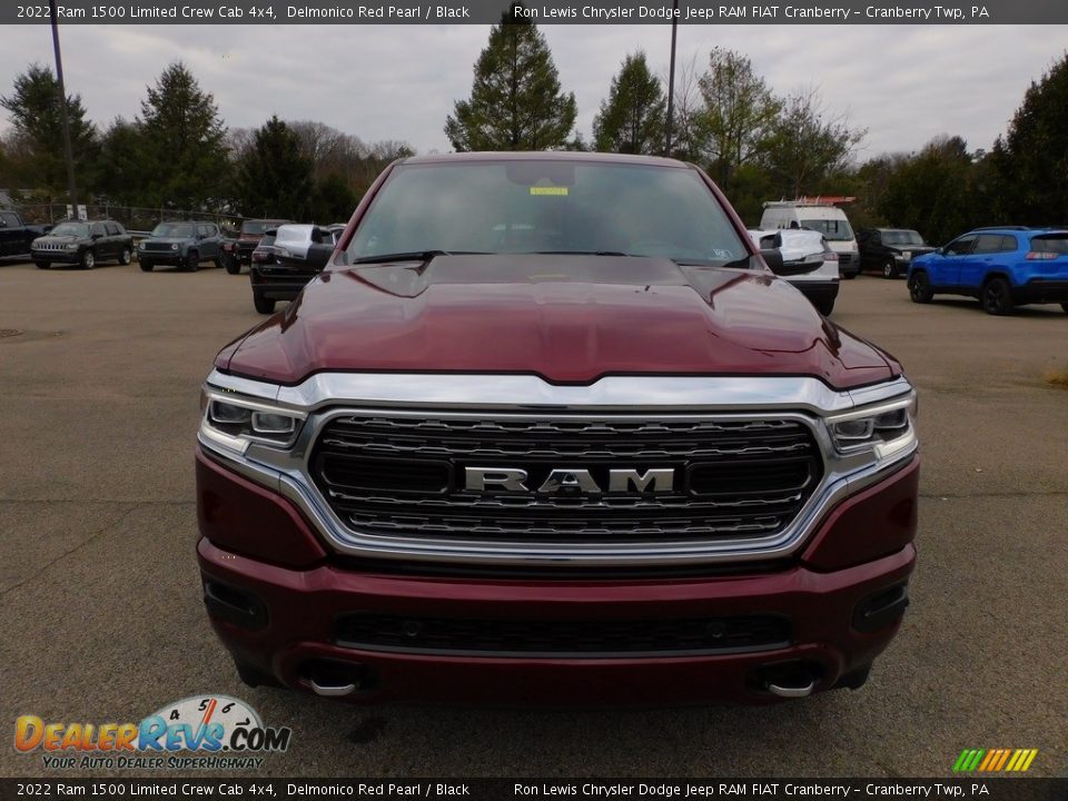 2022 Ram 1500 Limited Crew Cab 4x4 Delmonico Red Pearl / Black Photo #2