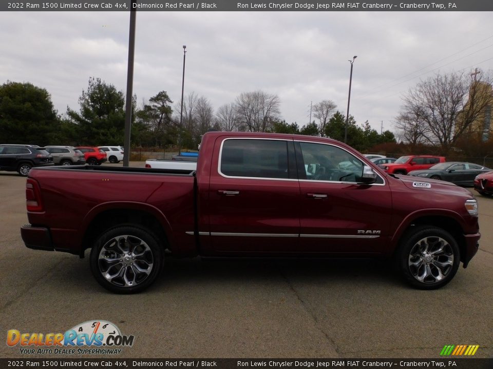 2022 Ram 1500 Limited Crew Cab 4x4 Delmonico Red Pearl / Black Photo #4