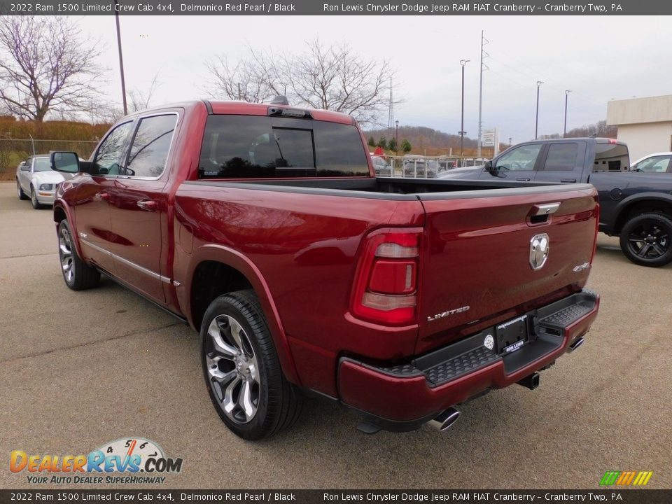 2022 Ram 1500 Limited Crew Cab 4x4 Delmonico Red Pearl / Black Photo #8