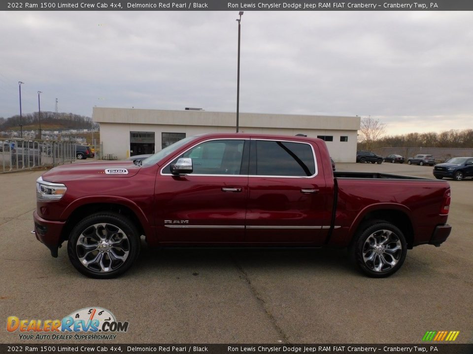 2022 Ram 1500 Limited Crew Cab 4x4 Delmonico Red Pearl / Black Photo #9