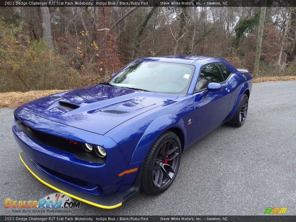 2021 Dodge Challenger R/T Scat Pack Widebody Indigo Blue / Black/Ruby Red Photo #2