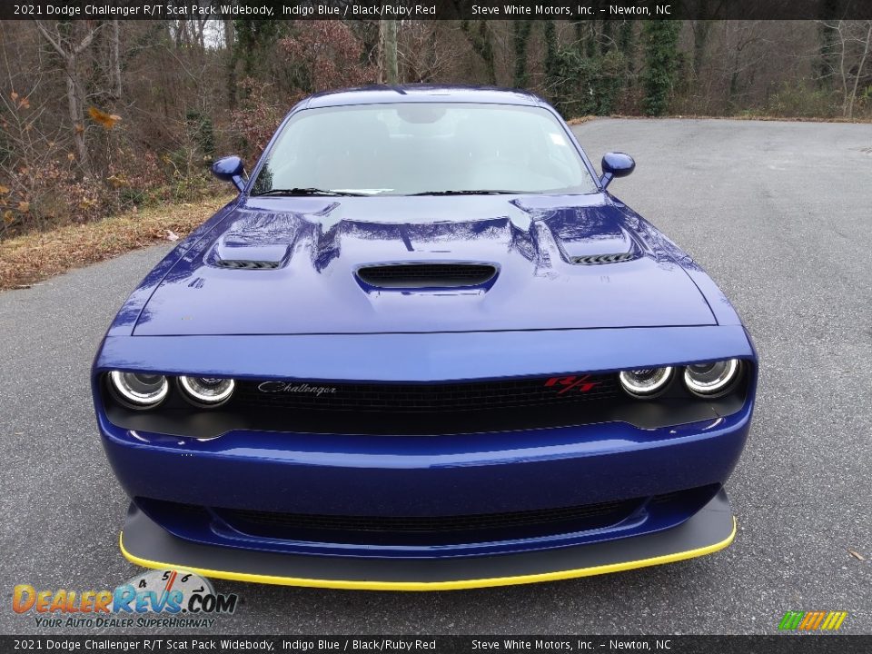 2021 Dodge Challenger R/T Scat Pack Widebody Indigo Blue / Black/Ruby Red Photo #3