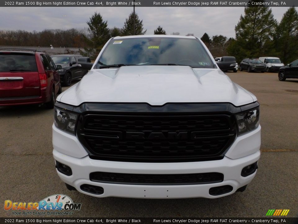 2022 Ram 1500 Big Horn Night Edition Crew Cab 4x4 Bright White / Black Photo #2