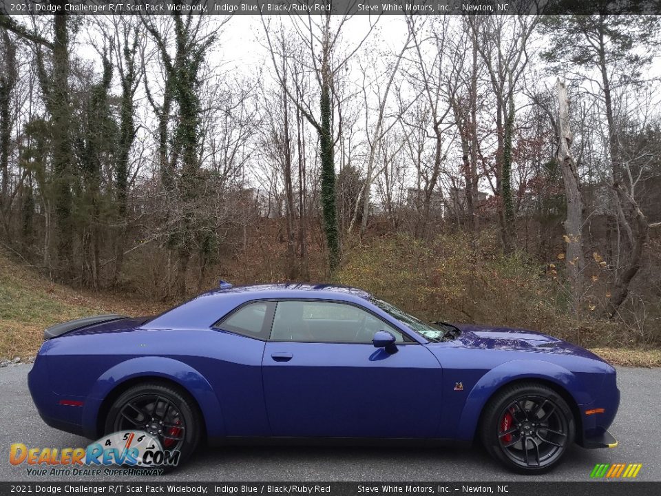 2021 Dodge Challenger R/T Scat Pack Widebody Indigo Blue / Black/Ruby Red Photo #5