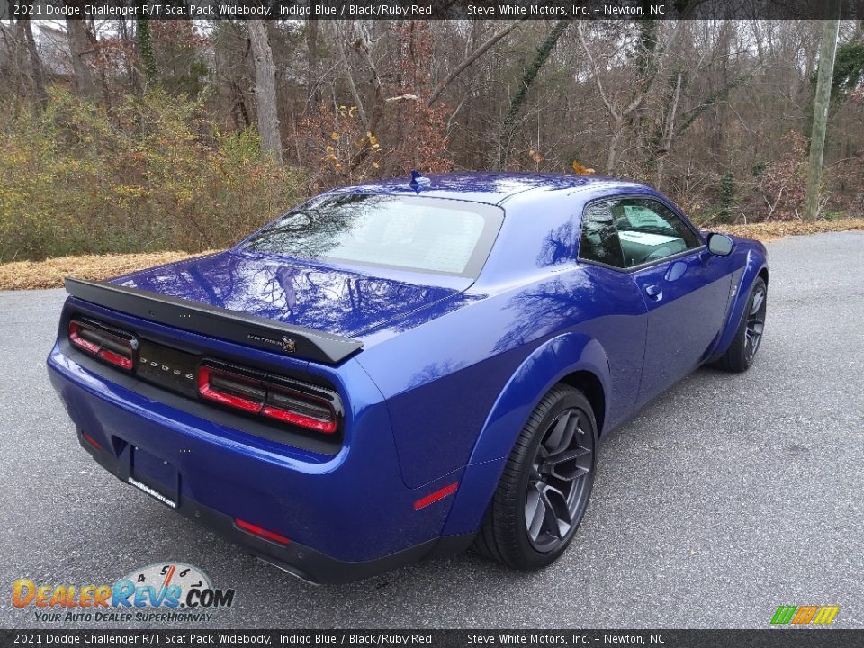 2021 Dodge Challenger R/T Scat Pack Widebody Indigo Blue / Black/Ruby Red Photo #6