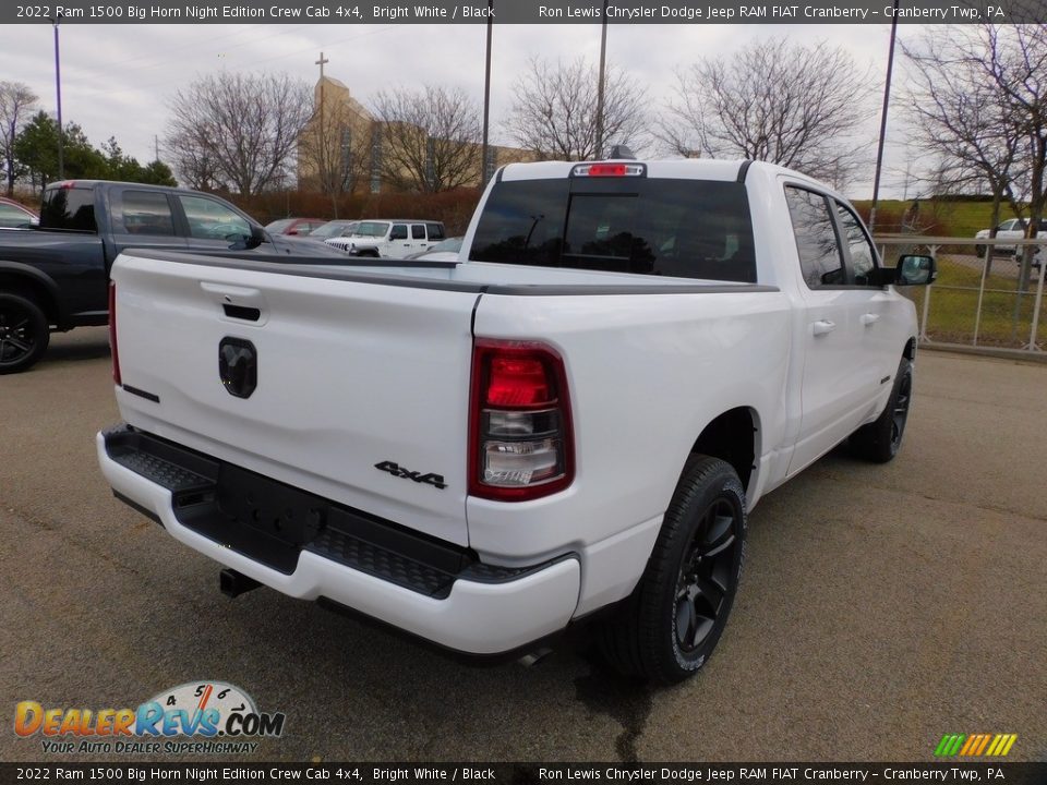 2022 Ram 1500 Big Horn Night Edition Crew Cab 4x4 Bright White / Black Photo #5