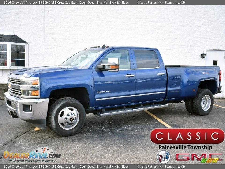 2016 Chevrolet Silverado 3500HD LTZ Crew Cab 4x4 Deep Ocean Blue Metallic / Jet Black Photo #1