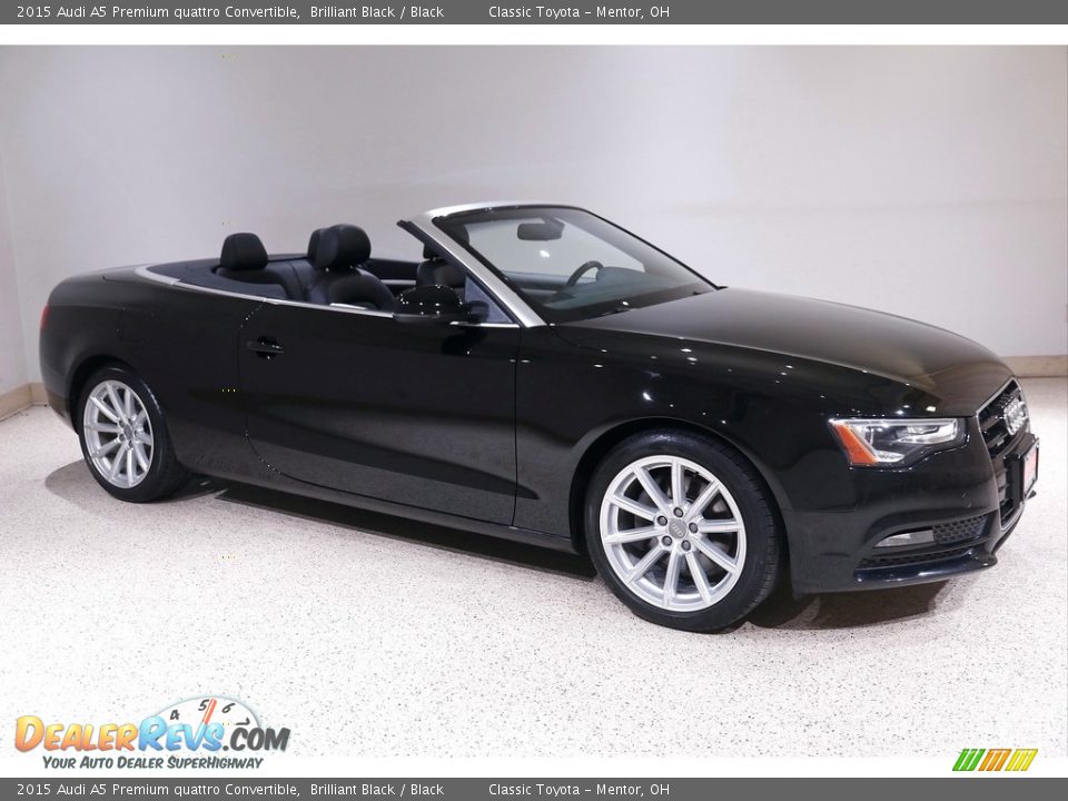 2015 Audi A5 Premium quattro Convertible Brilliant Black / Black Photo #1