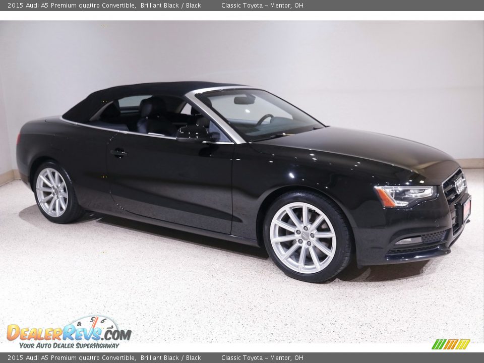 2015 Audi A5 Premium quattro Convertible Brilliant Black / Black Photo #2