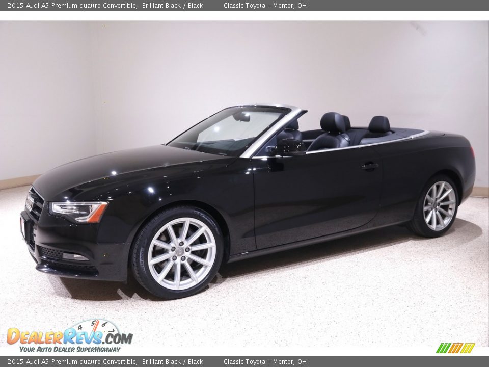 2015 Audi A5 Premium quattro Convertible Brilliant Black / Black Photo #4