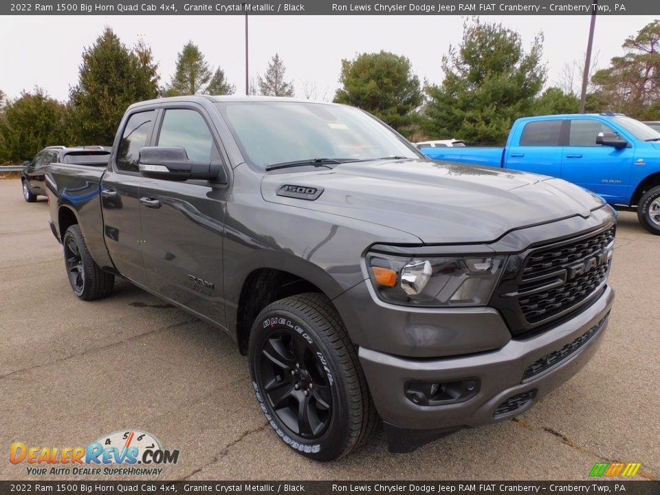 2022 Ram 1500 Big Horn Quad Cab 4x4 Granite Crystal Metallic / Black Photo #3