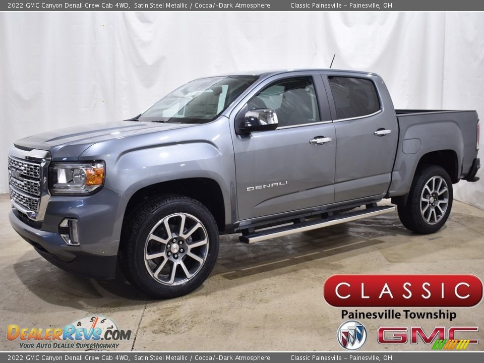 2022 GMC Canyon Denali Crew Cab 4WD Satin Steel Metallic / Cocoa/­Dark Atmosphere Photo #1