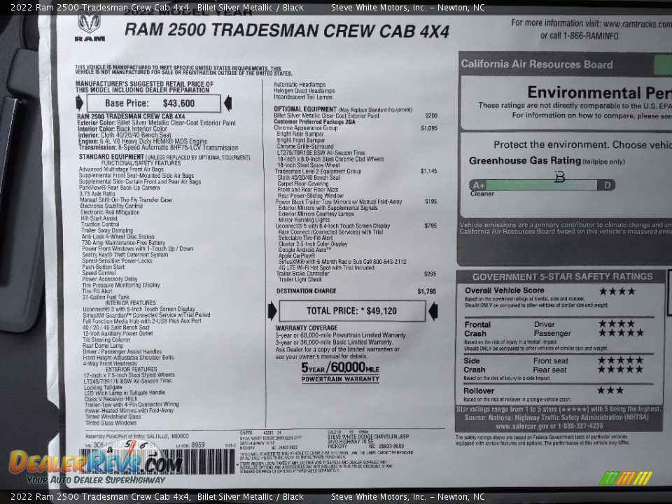 2022 Ram 2500 Tradesman Crew Cab 4x4 Billet Silver Metallic / Black Photo #26