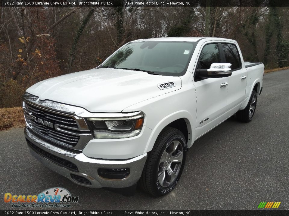 2022 Ram 1500 Laramie Crew Cab 4x4 Bright White / Black Photo #2