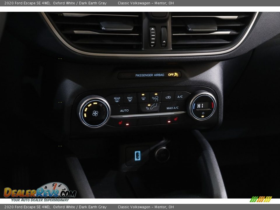 2020 Ford Escape SE 4WD Oxford White / Dark Earth Gray Photo #12