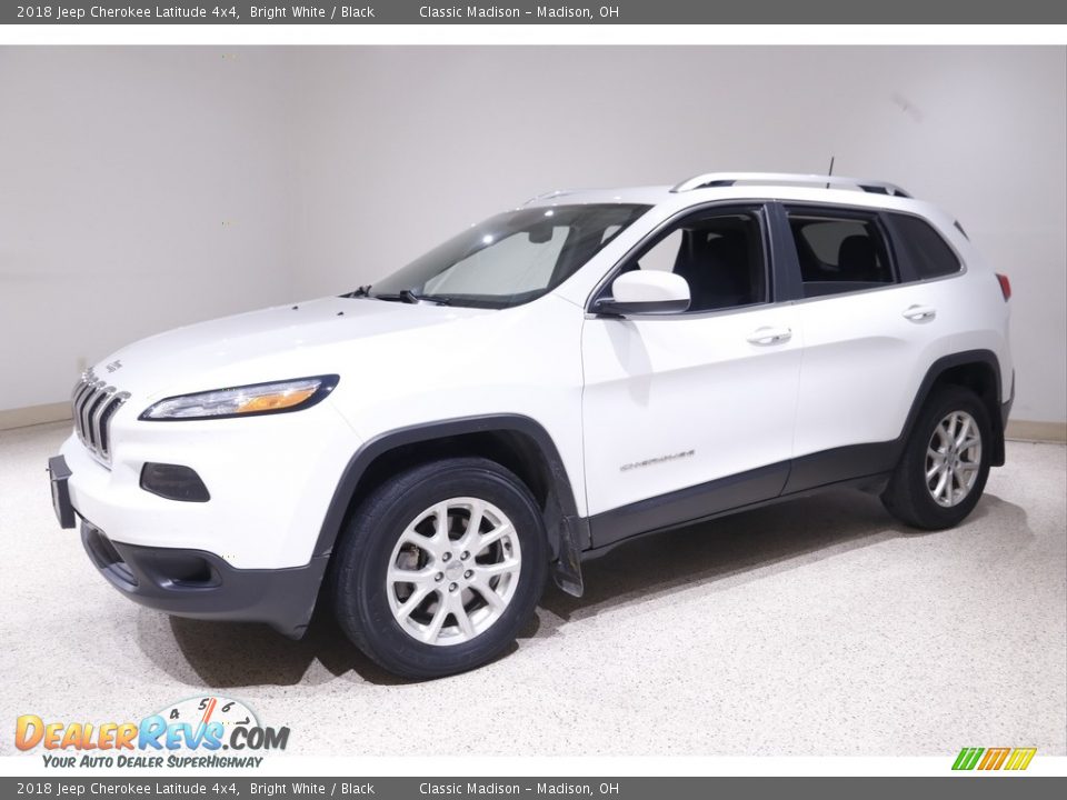 2018 Jeep Cherokee Latitude 4x4 Bright White / Black Photo #3