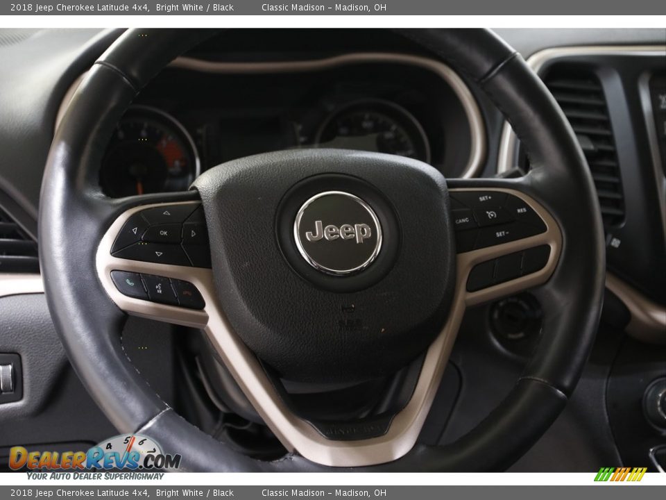 2018 Jeep Cherokee Latitude 4x4 Bright White / Black Photo #7