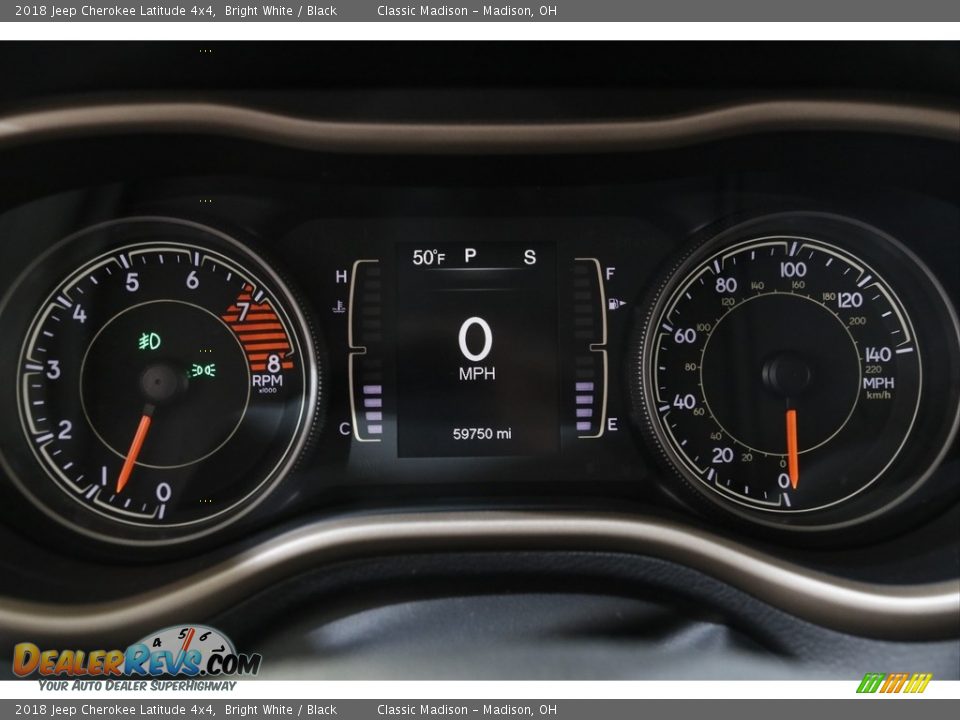 2018 Jeep Cherokee Latitude 4x4 Bright White / Black Photo #8
