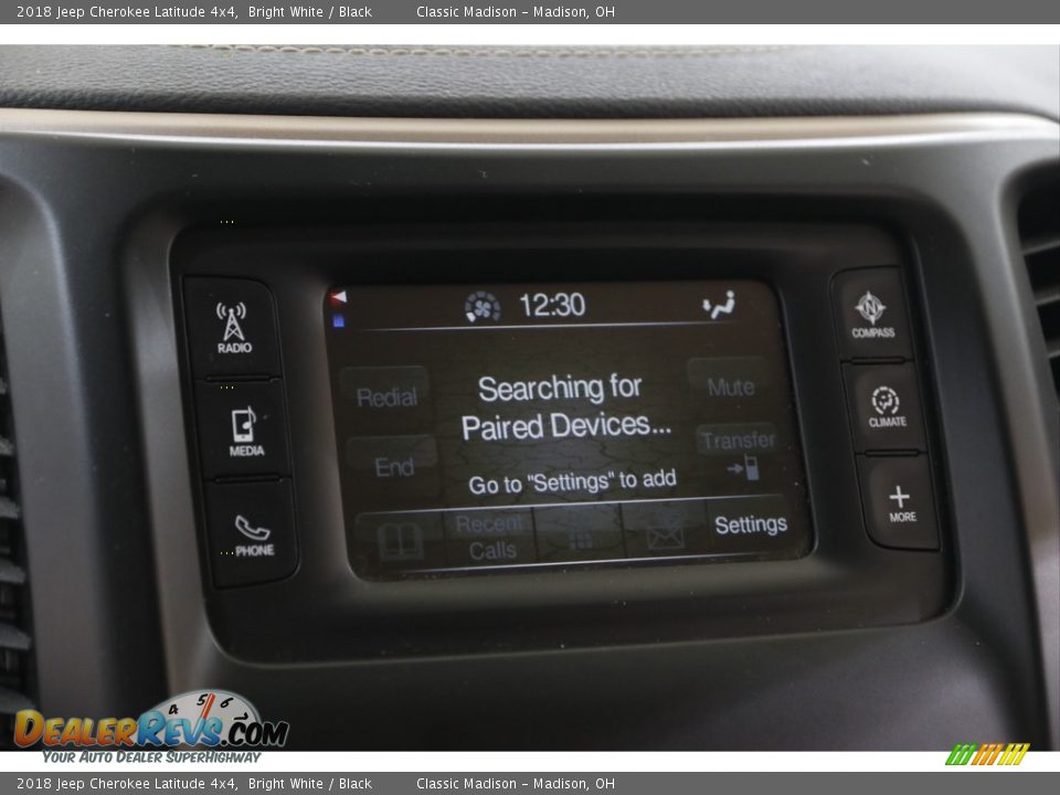 2018 Jeep Cherokee Latitude 4x4 Bright White / Black Photo #11
