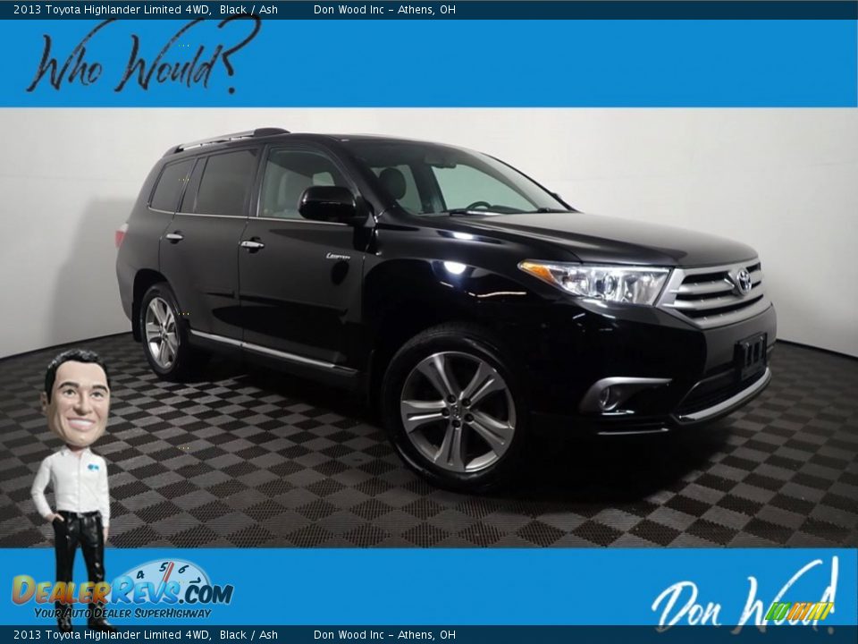 2013 Toyota Highlander Limited 4WD Black / Ash Photo #1