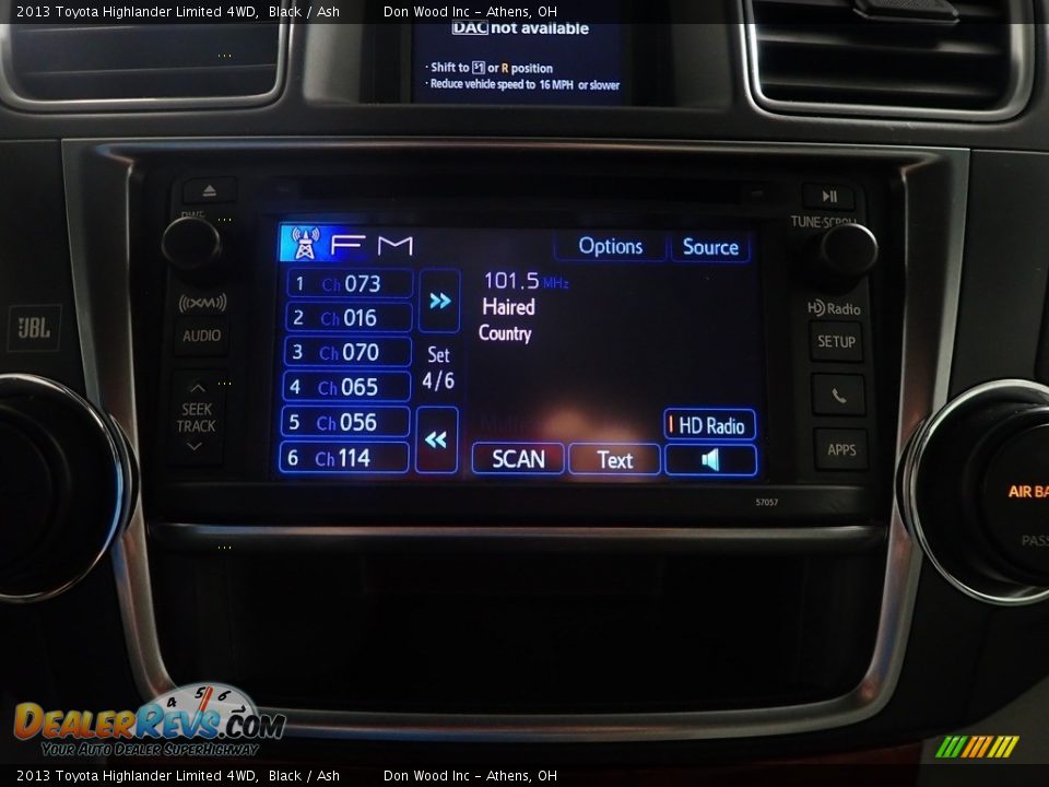 2013 Toyota Highlander Limited 4WD Black / Ash Photo #30