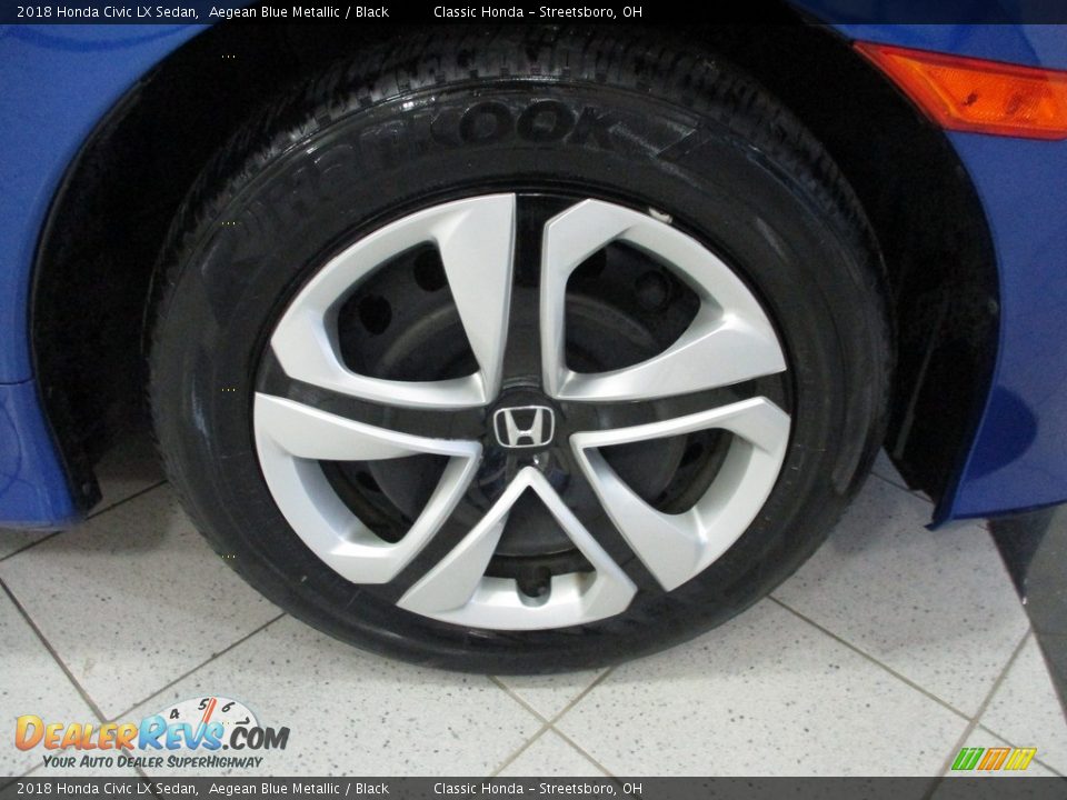 2018 Honda Civic LX Sedan Aegean Blue Metallic / Black Photo #5