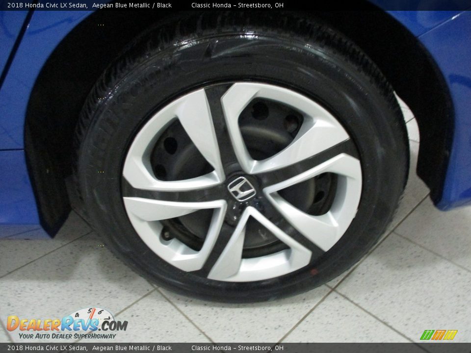 2018 Honda Civic LX Sedan Aegean Blue Metallic / Black Photo #11