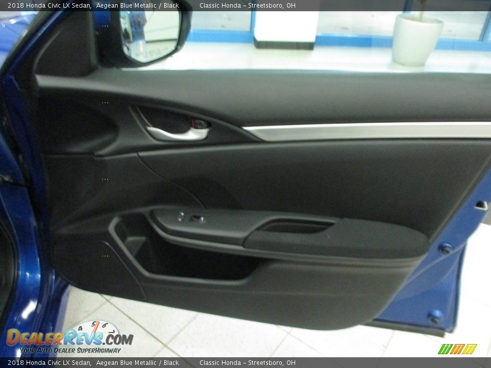 2018 Honda Civic LX Sedan Aegean Blue Metallic / Black Photo #14