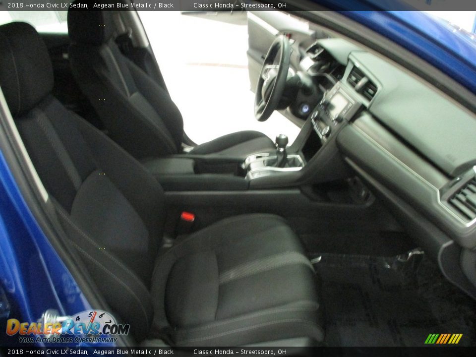 2018 Honda Civic LX Sedan Aegean Blue Metallic / Black Photo #16