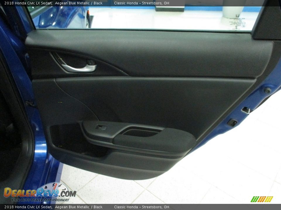 2018 Honda Civic LX Sedan Aegean Blue Metallic / Black Photo #17