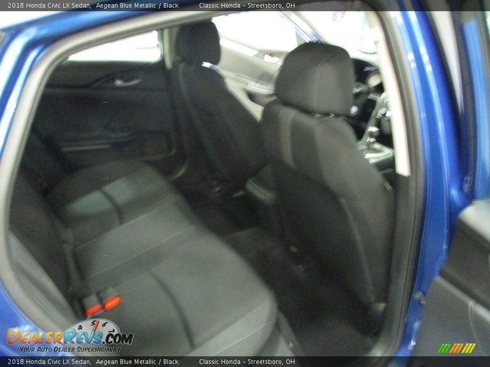 2018 Honda Civic LX Sedan Aegean Blue Metallic / Black Photo #18