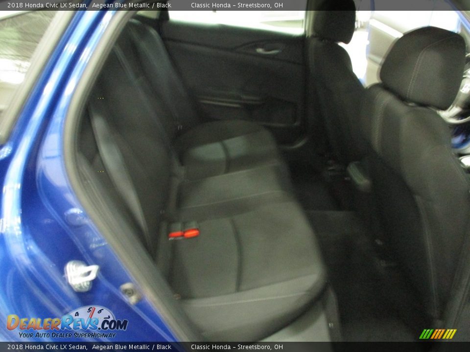 2018 Honda Civic LX Sedan Aegean Blue Metallic / Black Photo #19