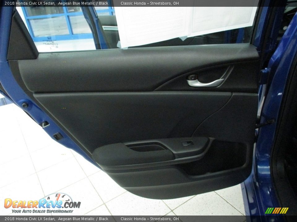 2018 Honda Civic LX Sedan Aegean Blue Metallic / Black Photo #22