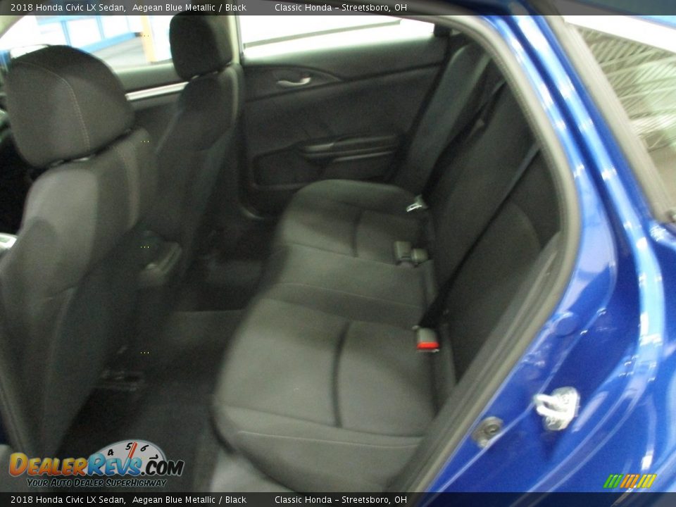 2018 Honda Civic LX Sedan Aegean Blue Metallic / Black Photo #24