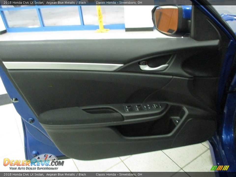 2018 Honda Civic LX Sedan Aegean Blue Metallic / Black Photo #25