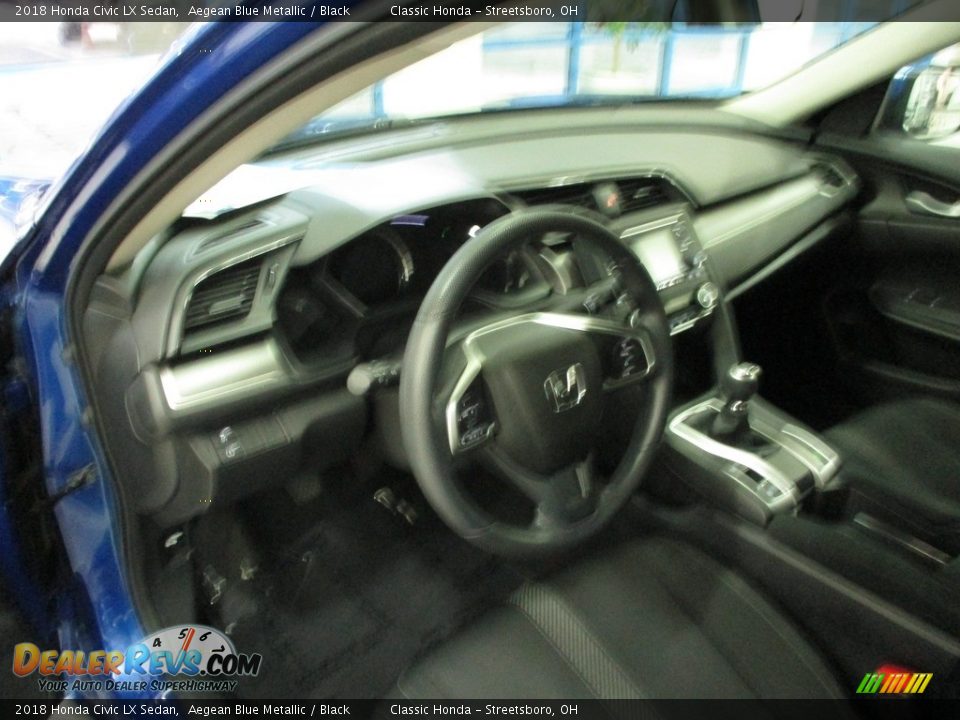 2018 Honda Civic LX Sedan Aegean Blue Metallic / Black Photo #26