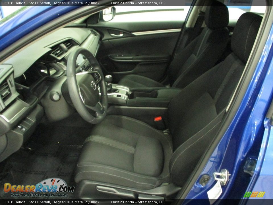 2018 Honda Civic LX Sedan Aegean Blue Metallic / Black Photo #27